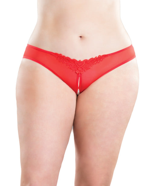 image of product,Crotchless Thong with pearls