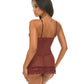 Valentine Lacey Babydoll w/G-String - Zinfandel