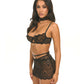 Perla Lace 3 pc Set w/Pearl Details - Black