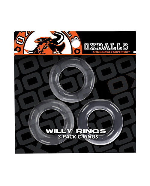 image of product,Oxballs Willy Rings - Clear Pack of 3