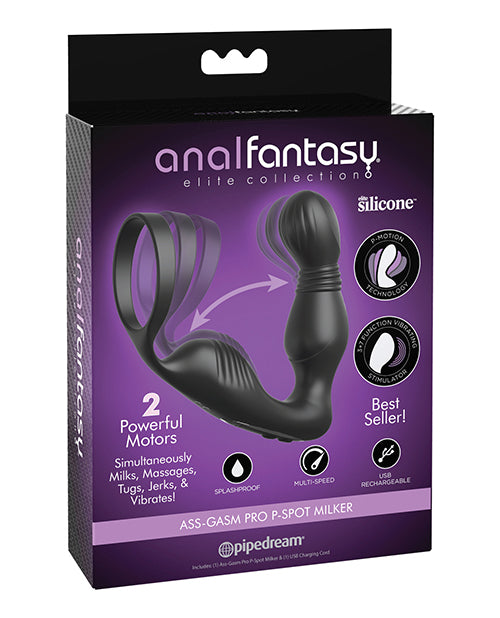 product image, Anal Fantasy Elite Collection Ass-Gasm Pro P Spot Milker - Black