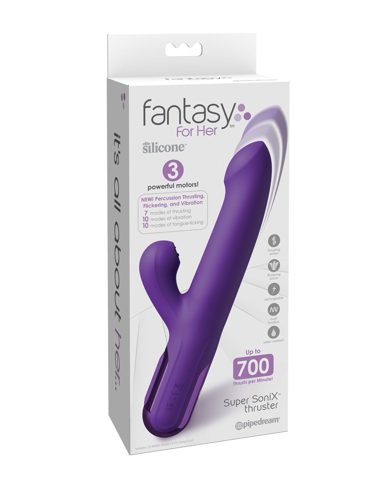 product image, Fantasy for Her Super SoniX Thruster - Purple