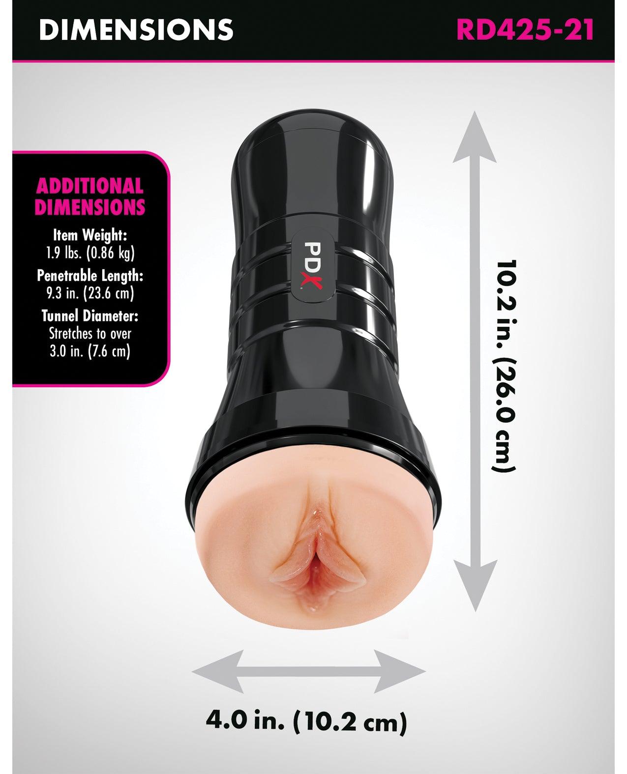 image of product,PDX Extreme Wet Pussies Super Luscious Lips XXL Stroker - Light