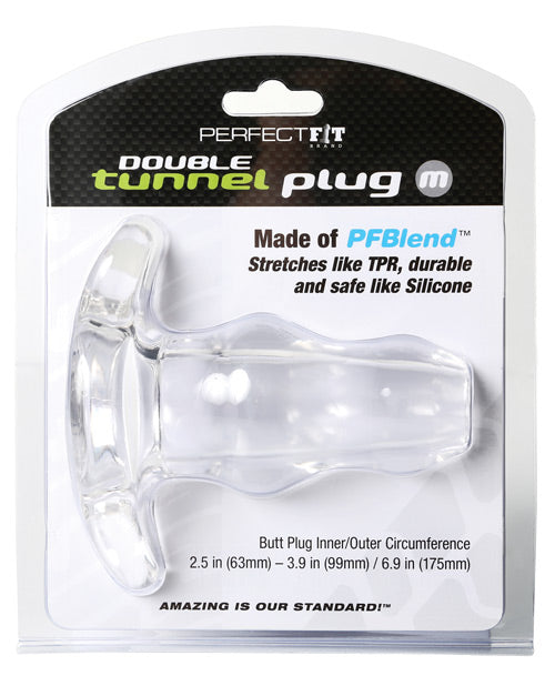 product image, Perfect Fit Double Tunnel Plug Medium - Clear