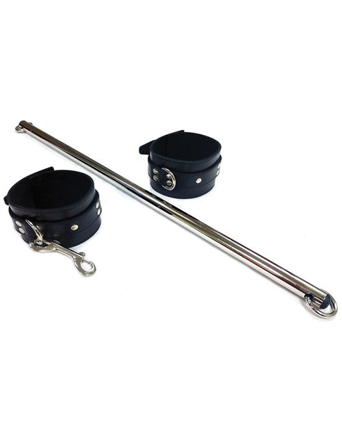 product image, Rouge Leather Leg Spreader Bar w/ Black Cuffs