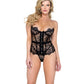 Fantasy Scalloped Eyelash Lace Bustier & Thong