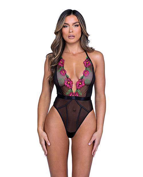 product image, Peony Paradise Teddy - Black - SEXYEONE