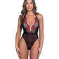 Peony Paradise Teddy - Black - SEXYEONE