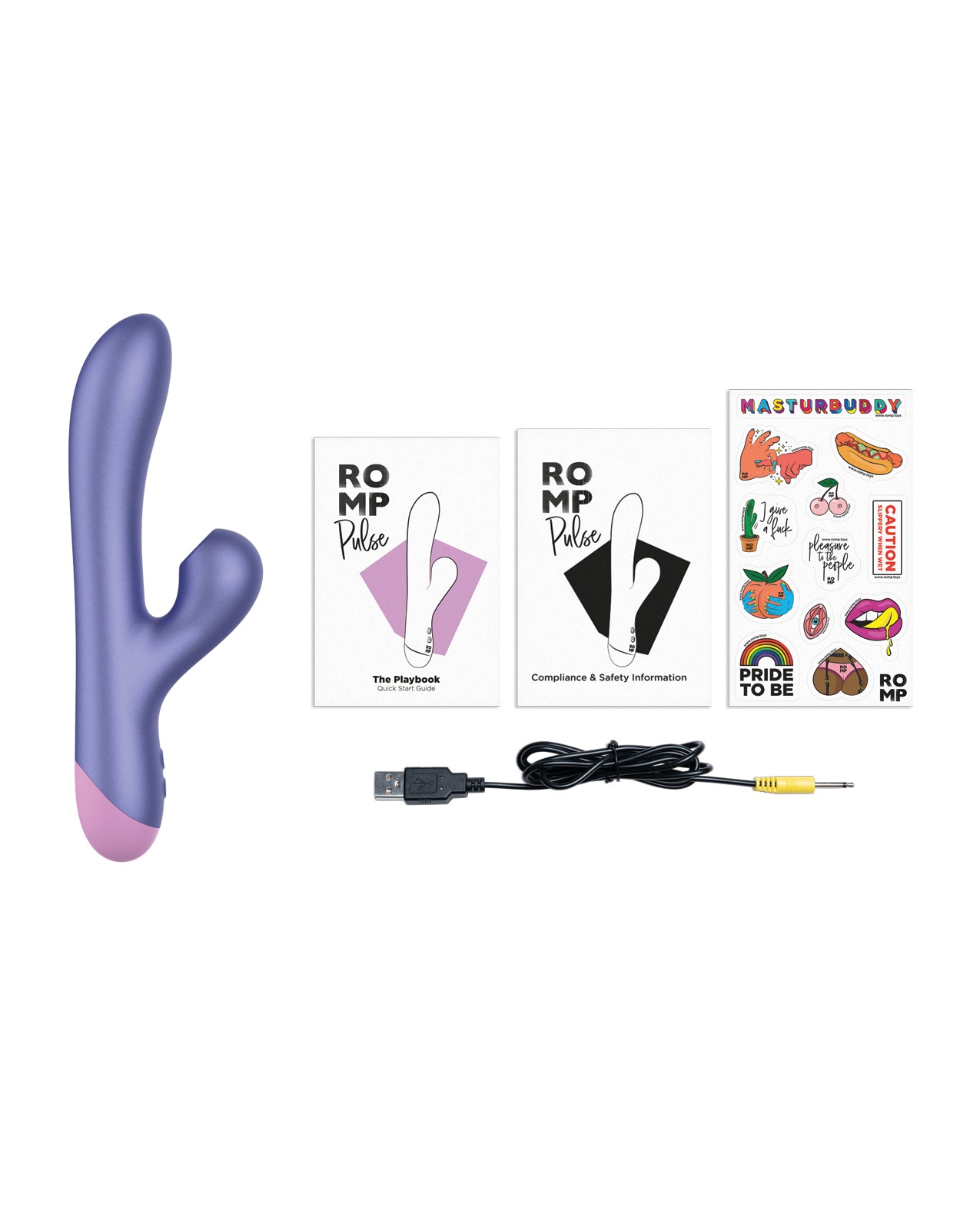 image of product,ROMP Pulse Air Pulse Rabbit - Purple 3D