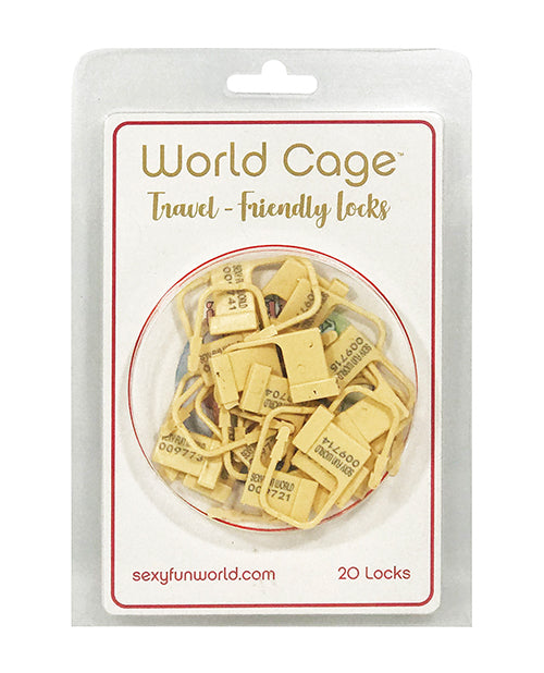 product image, World Cage Travel Friendly Locks - 20 Pack Plastic Locks