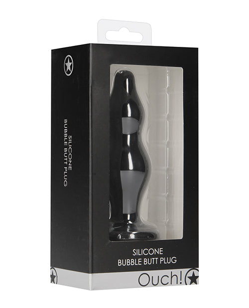 product image, Shots Ouch Bubble Butt Plug - Black