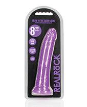 image of product,Shots Realrock Slim Dildo Glow In The Dark