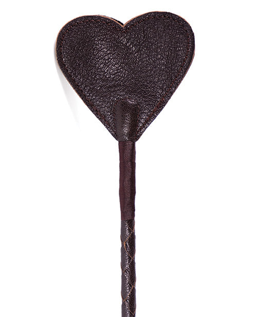 image of product,Spartacus Heart Crop - Brown Leather