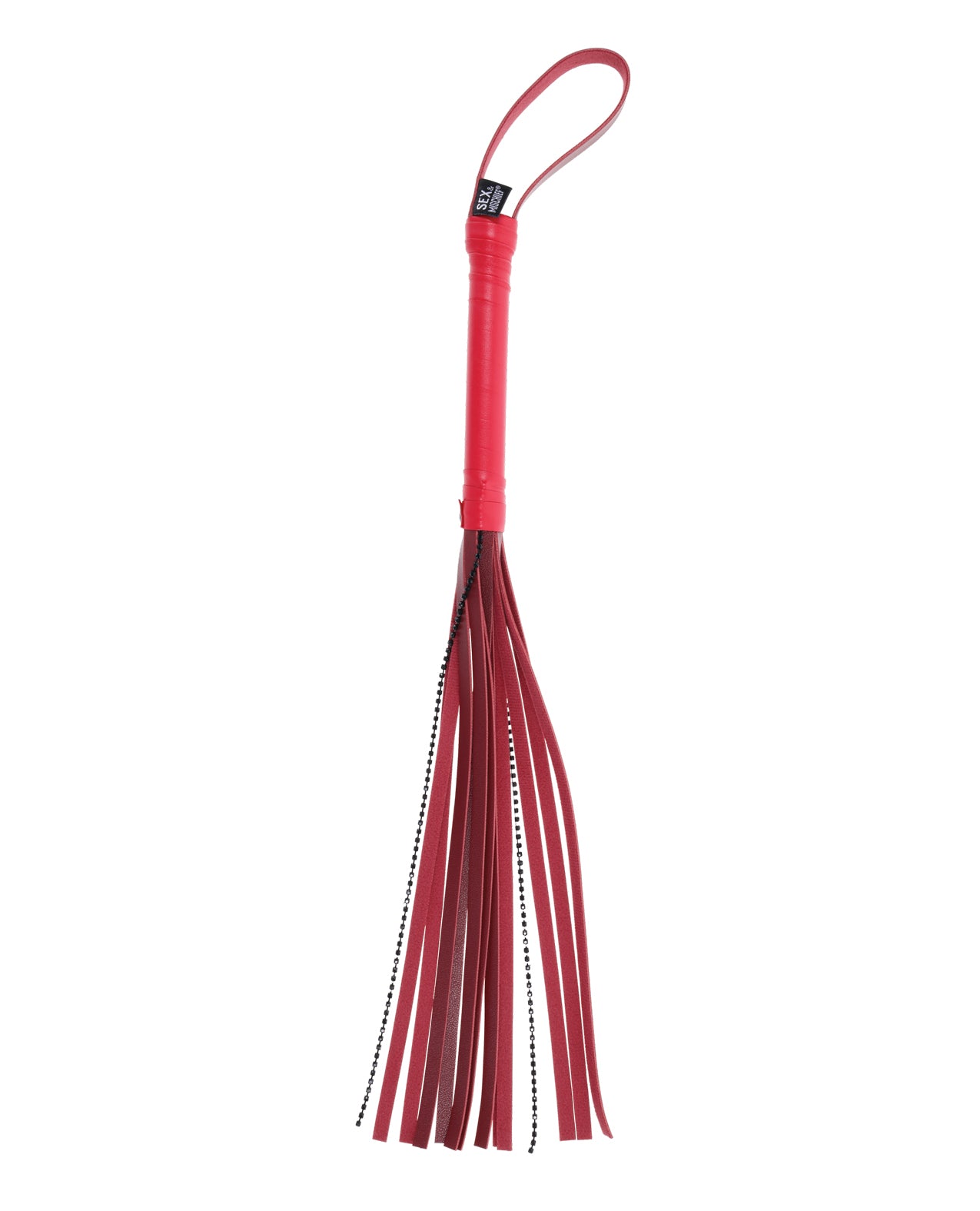 image of product,Sex & Mischief Ex's & Oh's Crystal Flogger - Red