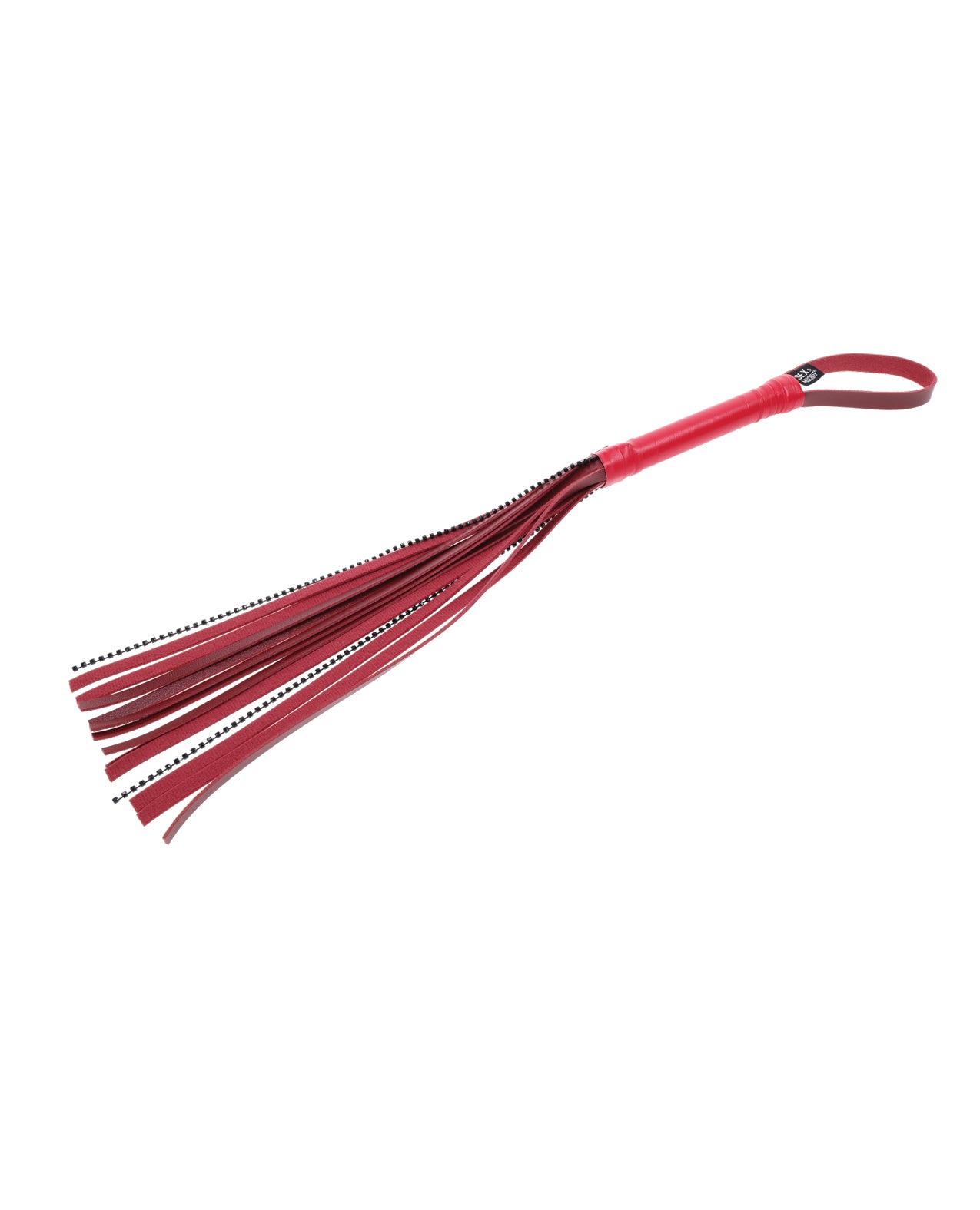 image of product,Sex & Mischief Ex's & Oh's Crystal Flogger - Red