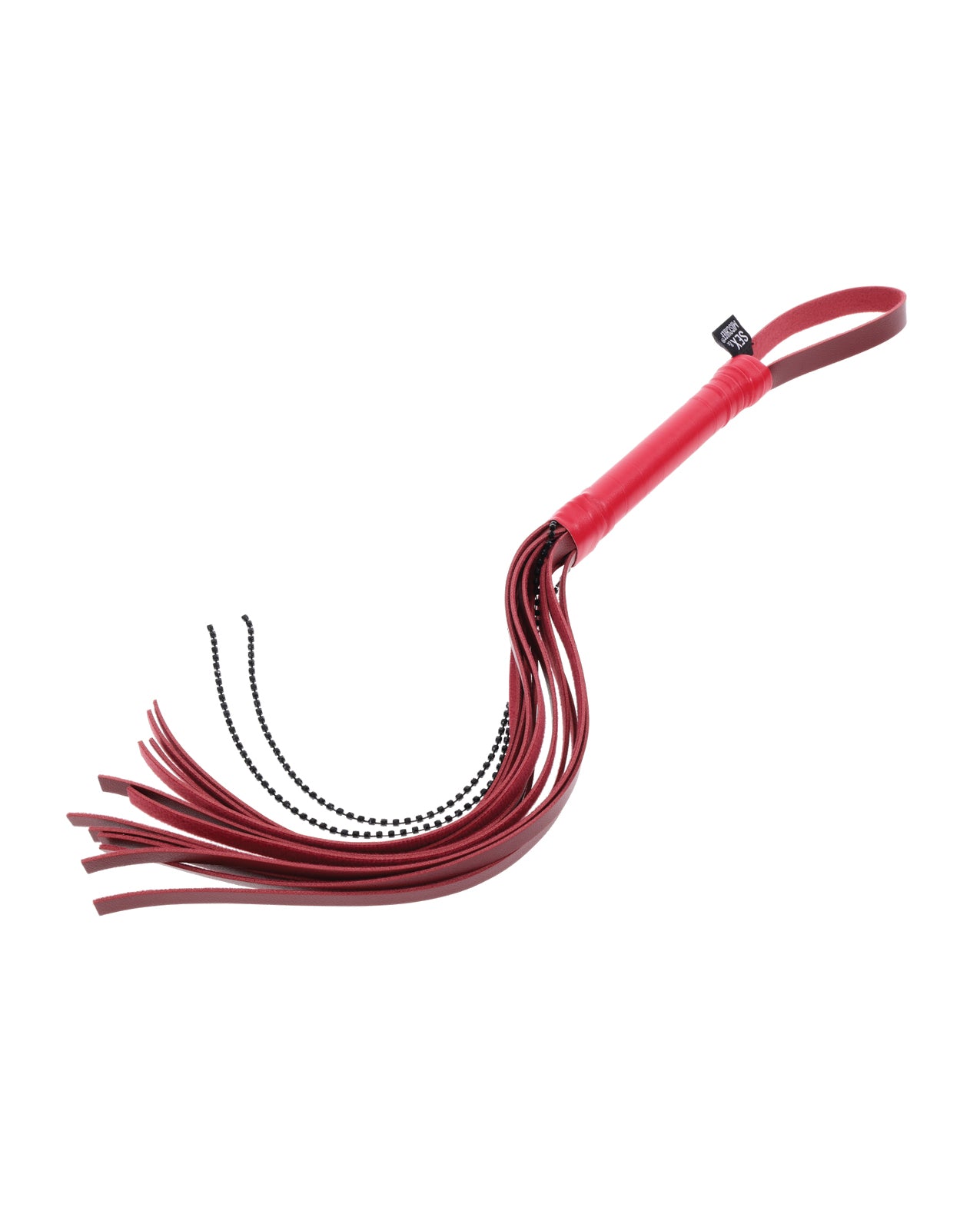 image of product,Sex & Mischief Ex's & Oh's Crystal Flogger - Red