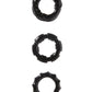 MALESATION Stretchy Cock Rings - Pack of 3 Black