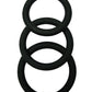 MALESATION Cock Ring Set - Pack of 3 Black