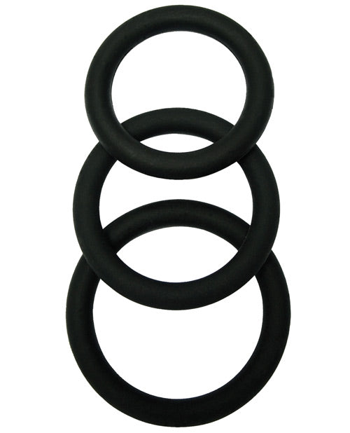 image of product,MALESATION Cock Ring Set - Pack of 3 Black