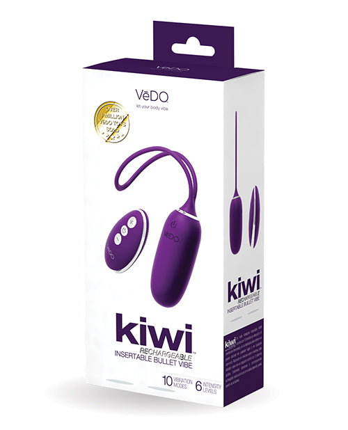 product image, VeDO KIWI Rechargeable Insertable Bullet - Deep Purple