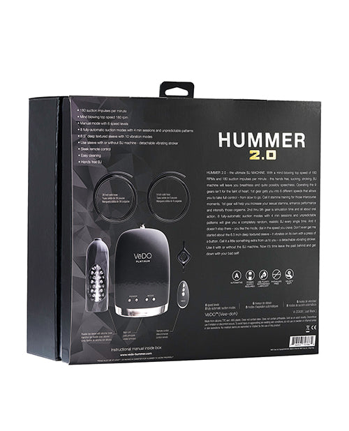 image of product,VeDO Hummer 2.0 Masturbator - Black