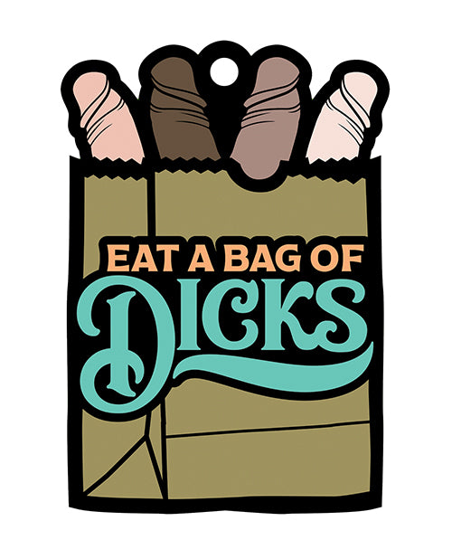 image of product,Wood Rocket Eat A Bag of Dicks Air Freshener - Banana