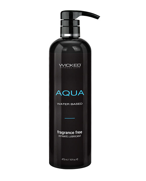 image of product,ETA UNKNOWN - LEAKING ISSUES   Wicked Sensual Care Aqua Waterbased Lubricant - 16 oz Fragrance Free