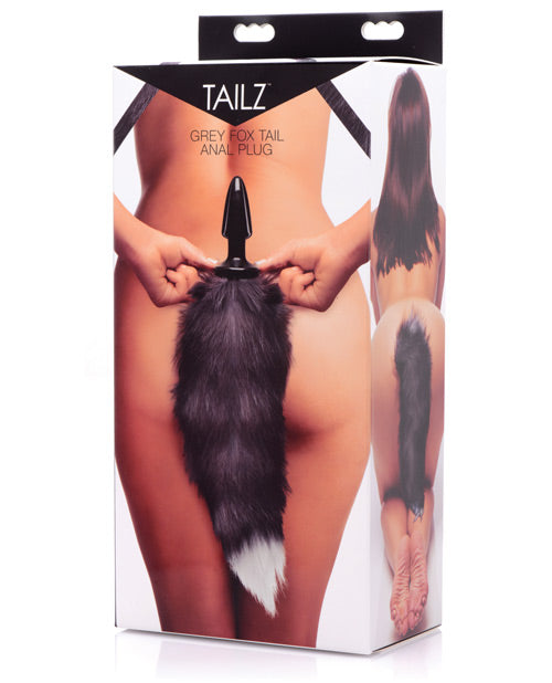 product image, Tailz Grey Fox Tail Anal Plug