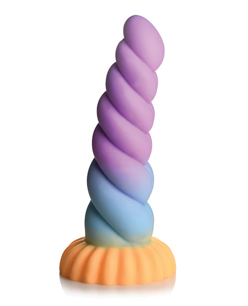 image of product,Creature Cocks Unicorn Silicone Dildo - Multi Color