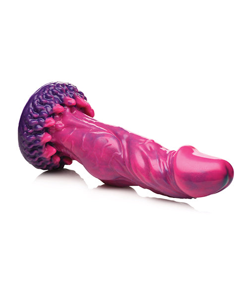 image of product,Creature Cocks Xenox Vibrating Silicone Dildo w/Remote - Pink/Purple