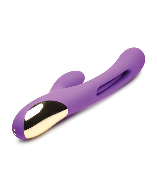 image of product,Inmi Tri-Flick Flicking Rabbit Vibrator - Purple