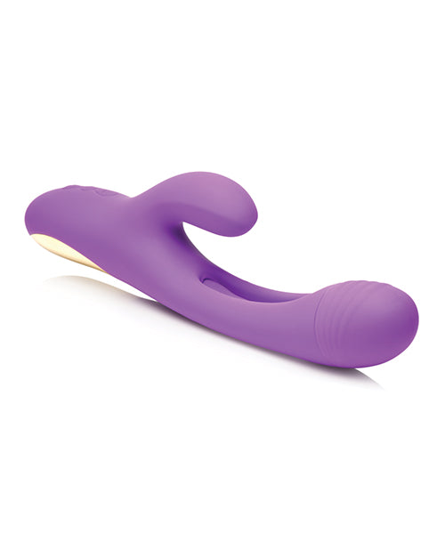 image of product,Inmi Tri-Flick Flicking Rabbit Vibrator - Purple