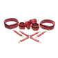 Master Series Crimson Captive Thigh, Wrist, Ankle Hog Tie Restraints - Red