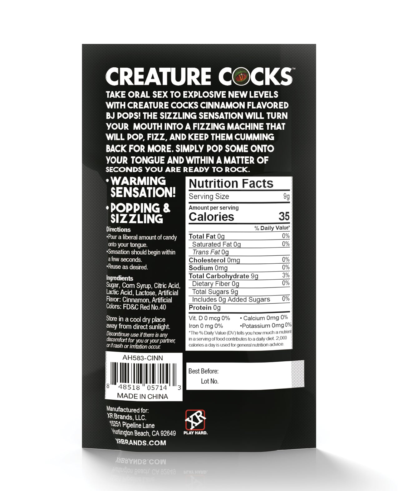 image of product,Creature Cocks CC Bj Pops! - Cooling Spearmint