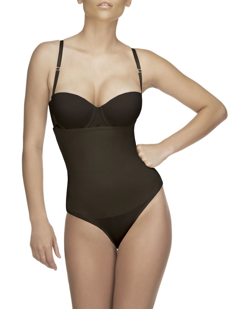 image of product,Nadine Strapless Bodysuit in Bikini