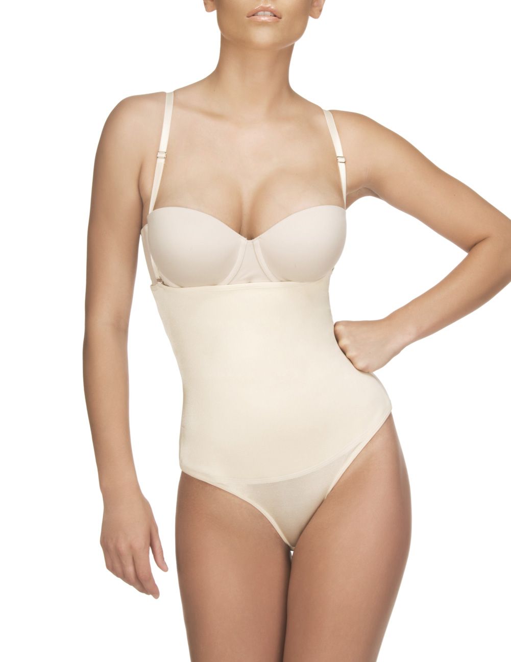 image of product,Nadine Strapless Bodysuit in Bikini