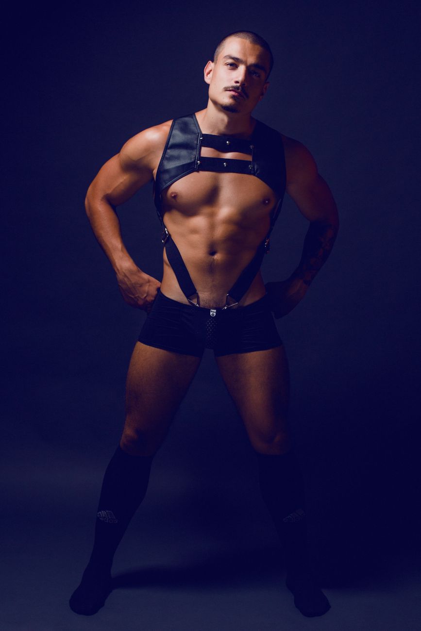 image of product,DNGEON Croptop Cockring Harness