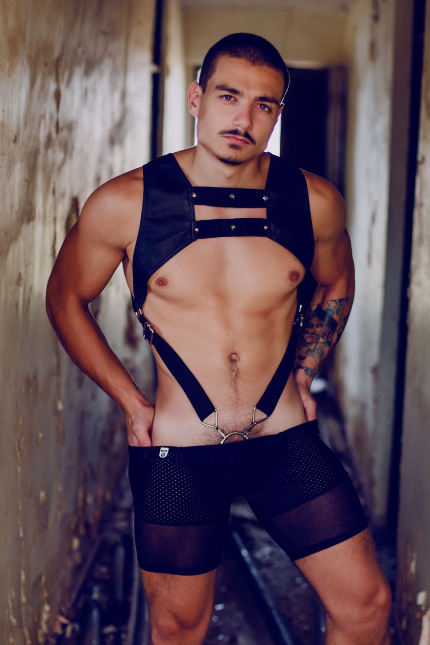 image of product,DNGEON Croptop Cockring Harness