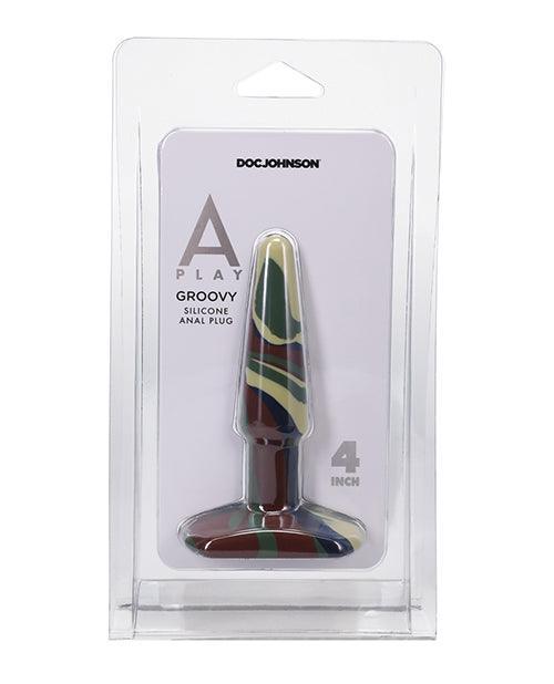 A Play 4" Groovy Silicone Anal Plug - SEXYEONE