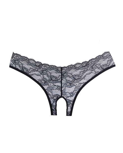 image of product,Adore Crush Lace Open Panty Black O/S - SEXYEONE