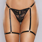 Adore Say it with Garters Lace Thong Black O/S - SEXYEONE