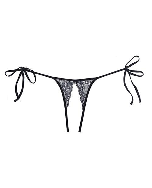 product image,Adore Sugar Tie Side Open Lace Panty Black O/S - SEXYEONE
