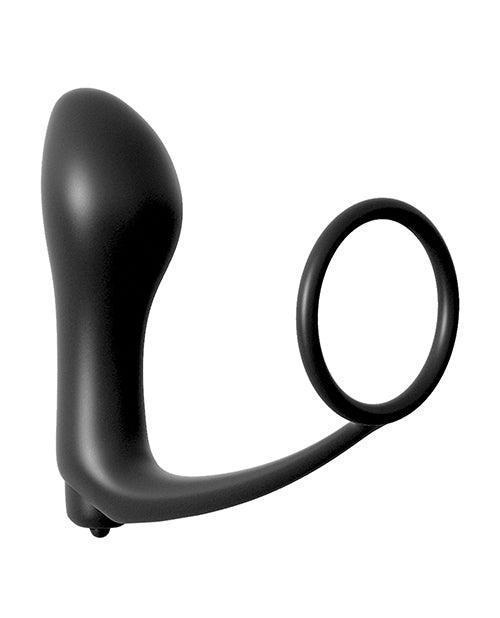 image of product,Anal Fantasy Collection Ass Gasm Vibrating Plug W/cockring - SEXYEONE