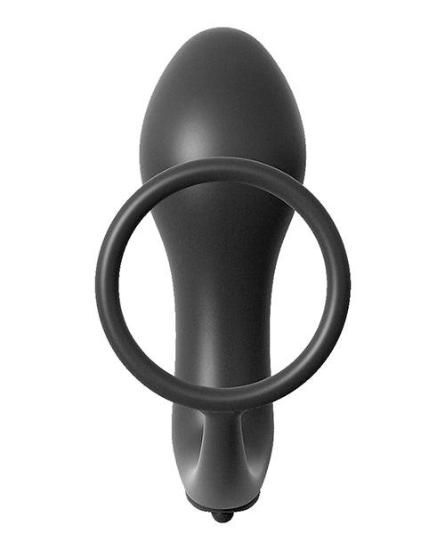 image of product,Anal Fantasy Collection Ass Gasm Vibrating Plug W/cockring - SEXYEONE