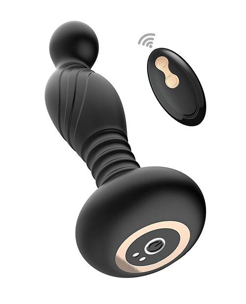 image of product,Ass-sation Remote Vibrating P Spot Plug - Black - SEXYEONE