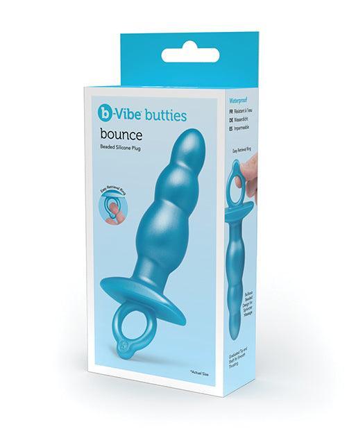 product image, B-Vibe Butties Bounce Beaded Tapered Plug - Blue - SEXYEONE