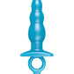 B-Vibe Butties Bounce Beaded Tapered Plug - Blue - SEXYEONE