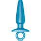 B-Vibe Butties Sleek Tapered Plug - Blue - SEXYEONE