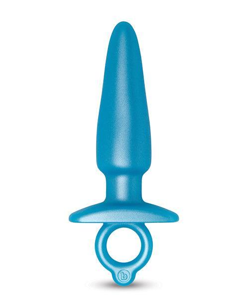 image of product,B-Vibe Butties Sleek Tapered Plug - Blue - SEXYEONE