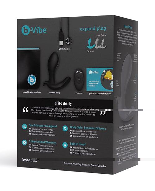 image of product,'b-vibe Expand Plug - Black - SEXYEONE